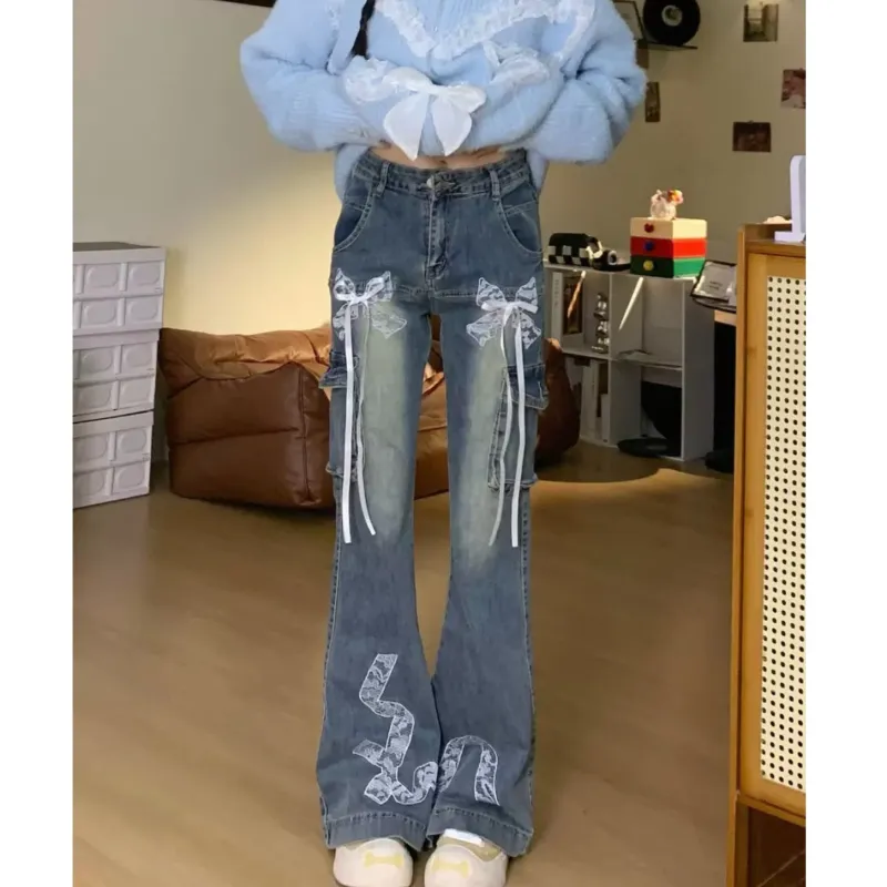 LESS BEARS Jeans Women's Blue-2