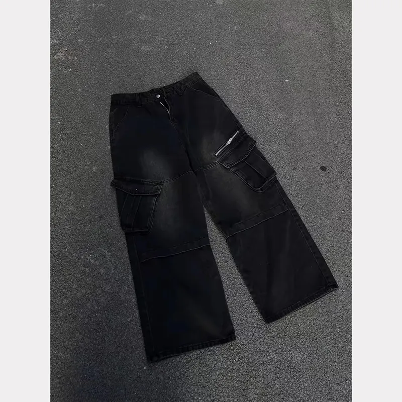 LESS BEARS Jeans Unisex Black-4