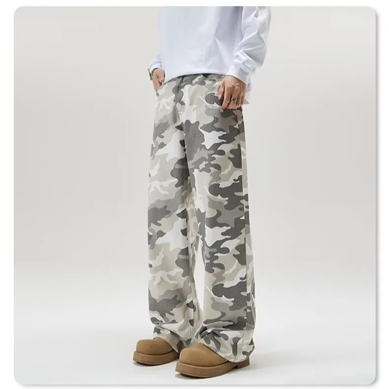 LESS BEARS Jeans Women's Gray White-3