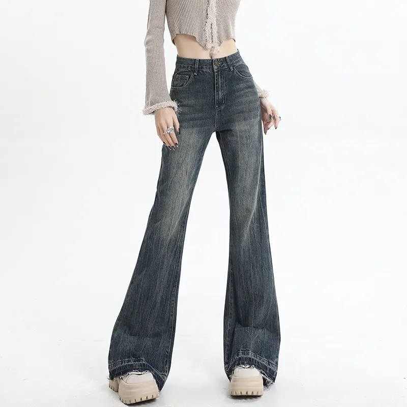 LESS BEARS Jeans Women's Vintage Blue-5