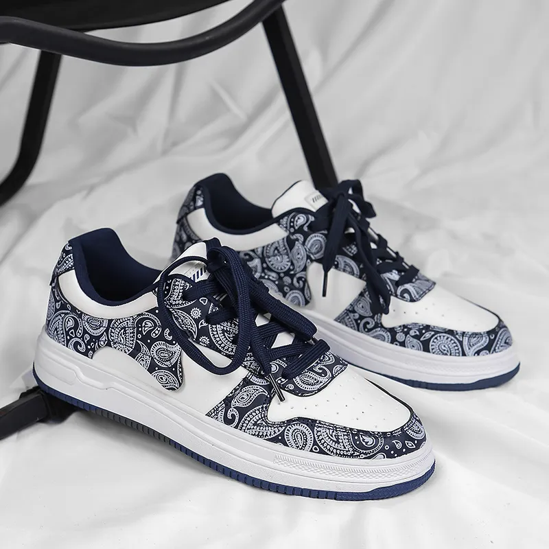 COPICVEN Anti Slip Wear Resistant Low Top Skateboard Shoes Men's-3