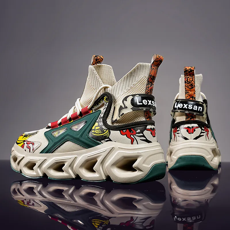 COPICVEN Shock Absorbers With Slip Resistant Features Mid Top Casual Shoes Men's-4