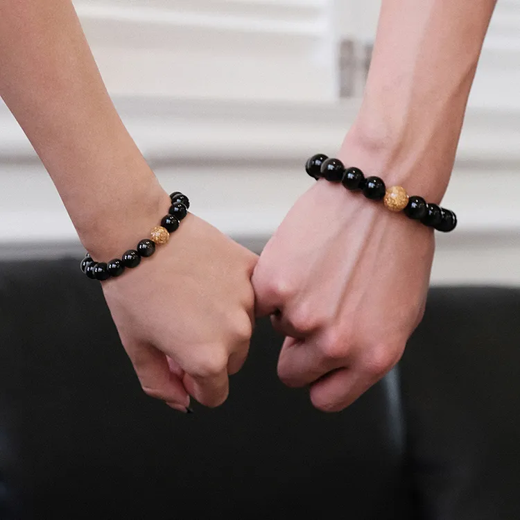 CIROCCO Gold Sheen Obsidian Bracelets Unisex Good Luck-1