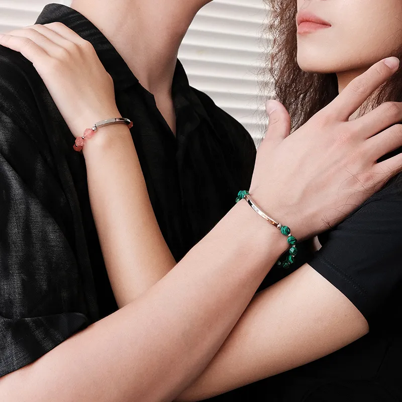 CIROCCO Malachite Watermelon Crystal Bracelets Unisex Good Luck-4