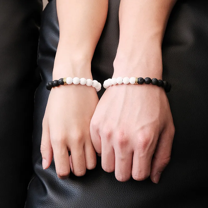 CIROCCO Volcanic Stone Titanium Steel Bracelets Unisex Good Luck-4
