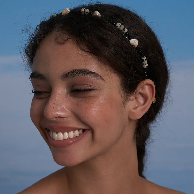 MARSEVEN 18K Gold Plated Copper Headbands Women's-1