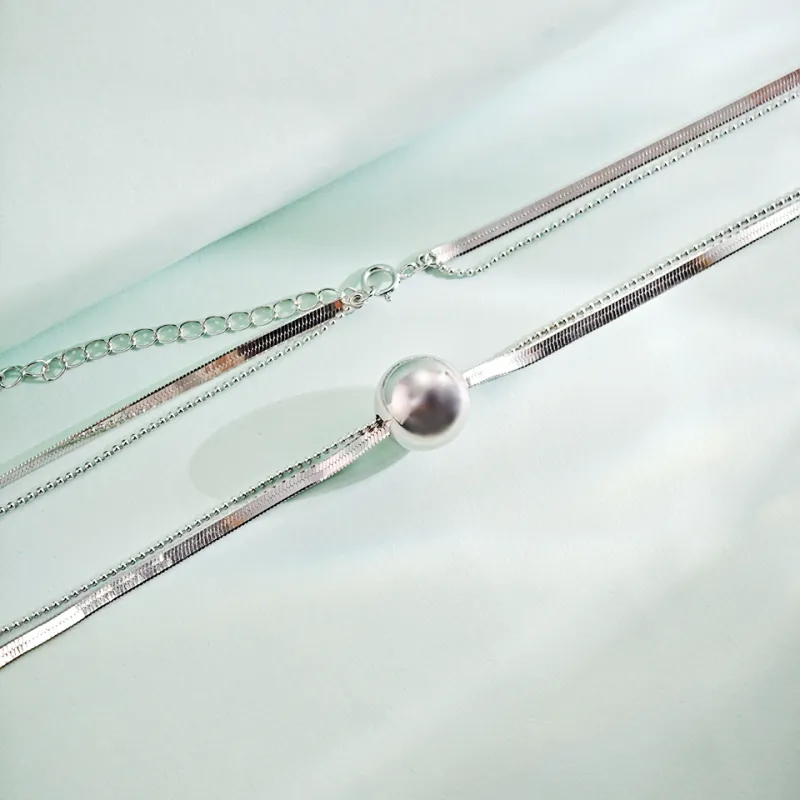 WANBAOYUANZHUBAO 925 Sterling Silver Necklaces Women's-1