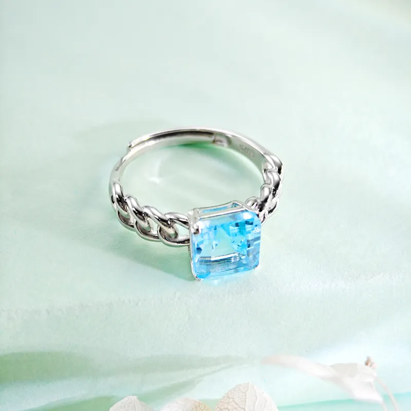 WANBAOYUANZHUBAO Topaz Rings Women's-3