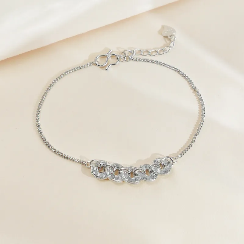 WANBAOYUANZHUBAO 925 Sterling Silver Bracelets Women's-4