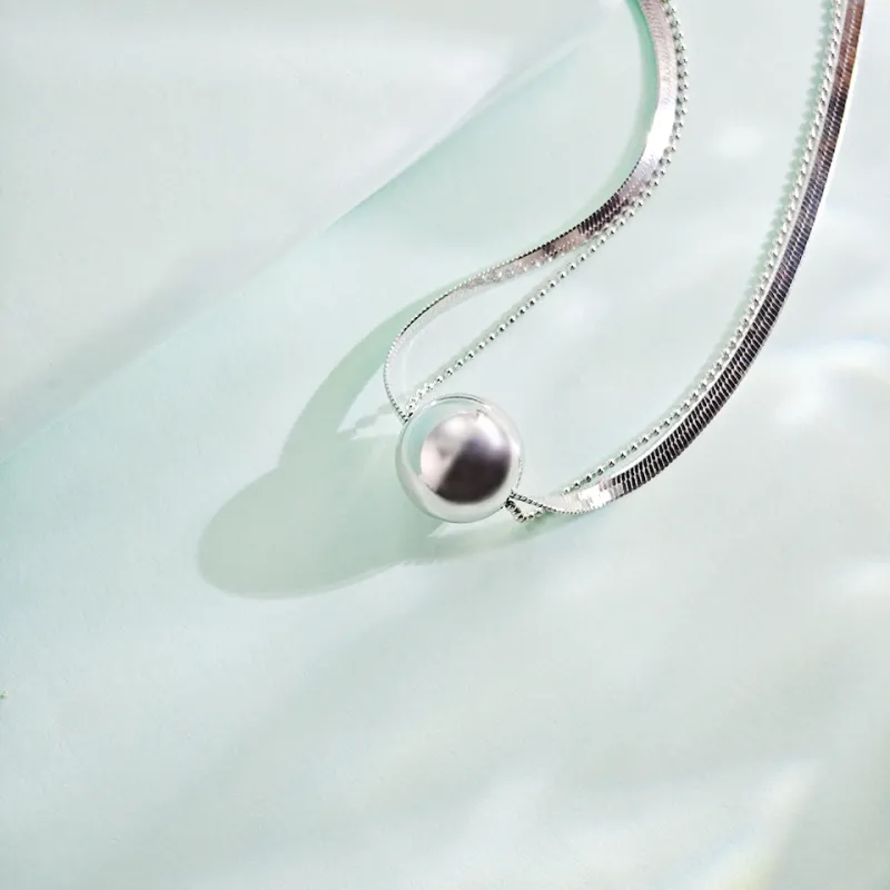 WANBAOYUANZHUBAO 925 Sterling Silver Necklaces Women's-3