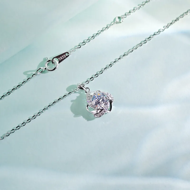 WANBAOYUANZHUBAO 925 Sterling Silver Necklaces Women's-2