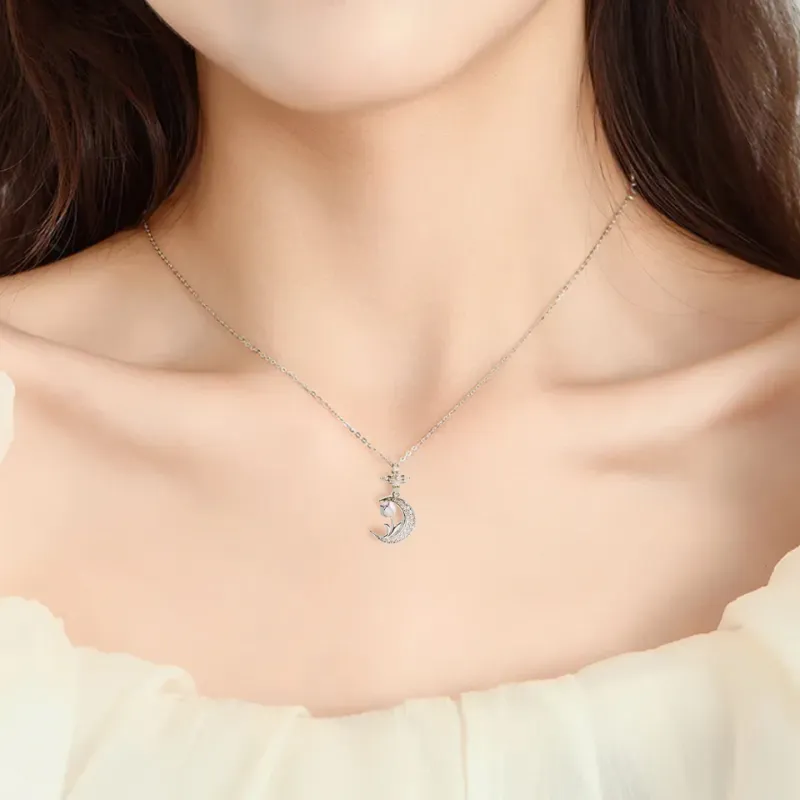 WANBAOYUANZHUBAO 925 Sterling Silver Necklaces Women's-1