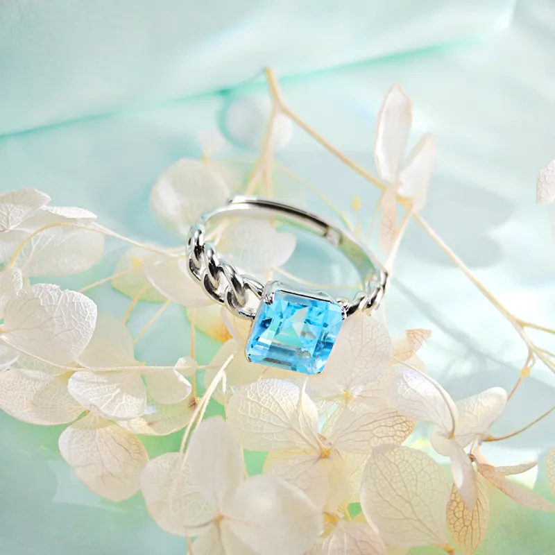 WANBAOYUANZHUBAO Topaz Rings Women's-1