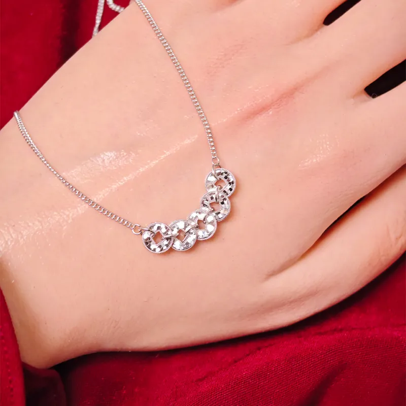 WANBAOYUANZHUBAO 925 Sterling Silver Necklaces Unisex-2