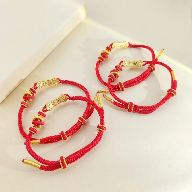 WANBAOYUANZHUBAO Gold Bracelet Unisex-4