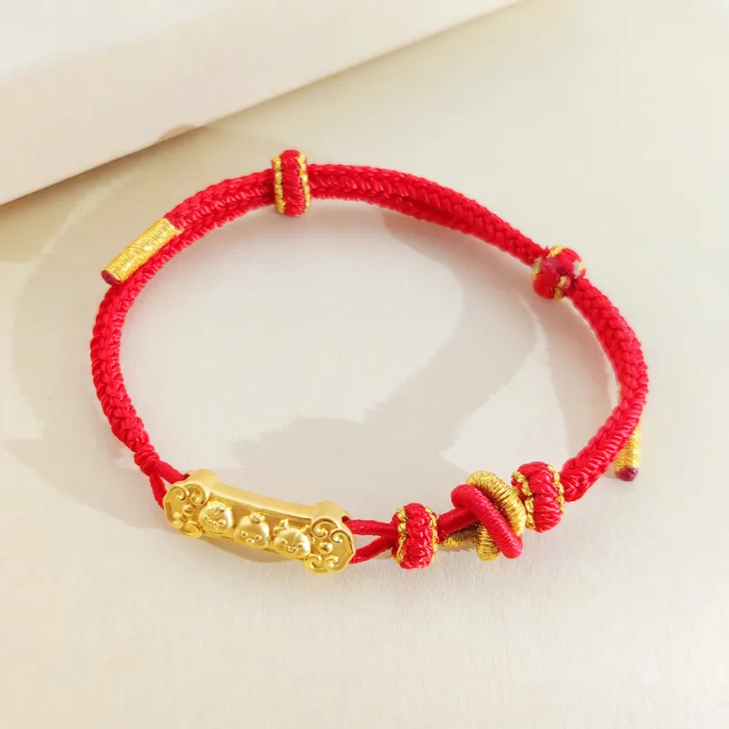 WANBAOYUANZHUBAO Gold Bracelet Unisex-5