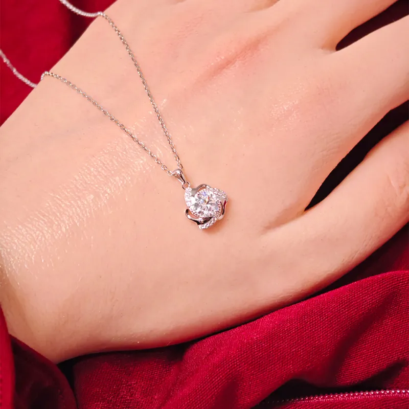 WANBAOYUANZHUBAO 925 Sterling Silver Necklaces Women's-1
