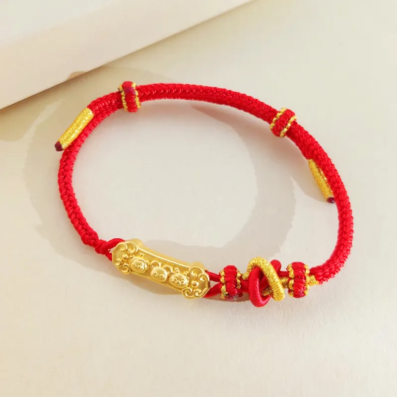 WANBAOYUANZHUBAO Gold Bracelet Unisex-6
