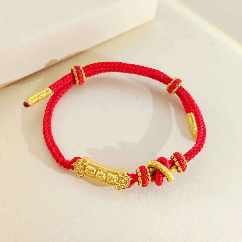 WANBAOYUANZHUBAO Gold Bracelet Unisex-7