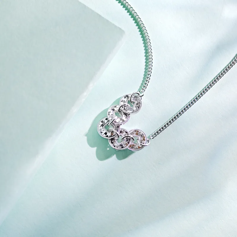 WANBAOYUANZHUBAO 925 Sterling Silver Necklaces Unisex-1
