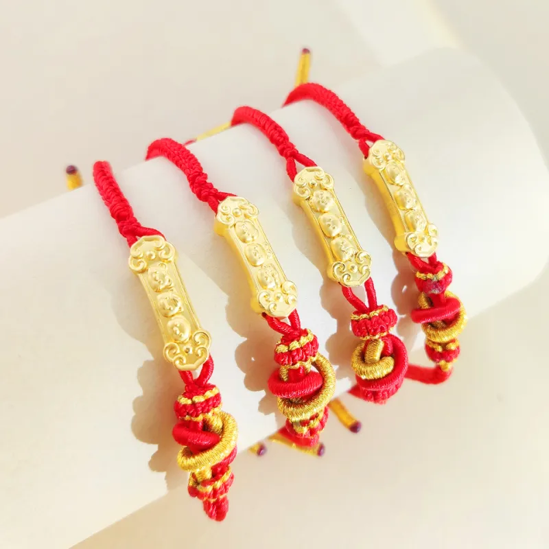 WANBAOYUANZHUBAO Gold Bracelet Unisex-2