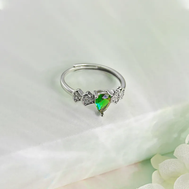 WANBAOYUANZHUBAO Silver 925 Imitation Emerald Rings Women's-4
