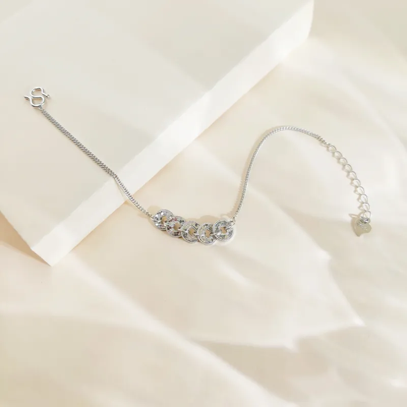 WANBAOYUANZHUBAO 925 Sterling Silver Bracelets Women's-1