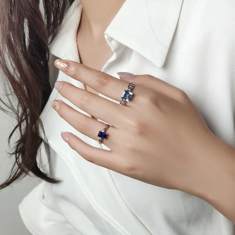 WANBAOYUANZHUBAO Topaz Rings Women's-4