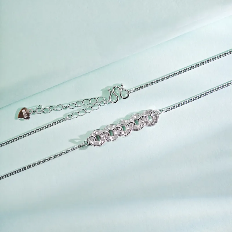 WANBAOYUANZHUBAO 925 Sterling Silver Necklaces Unisex-3