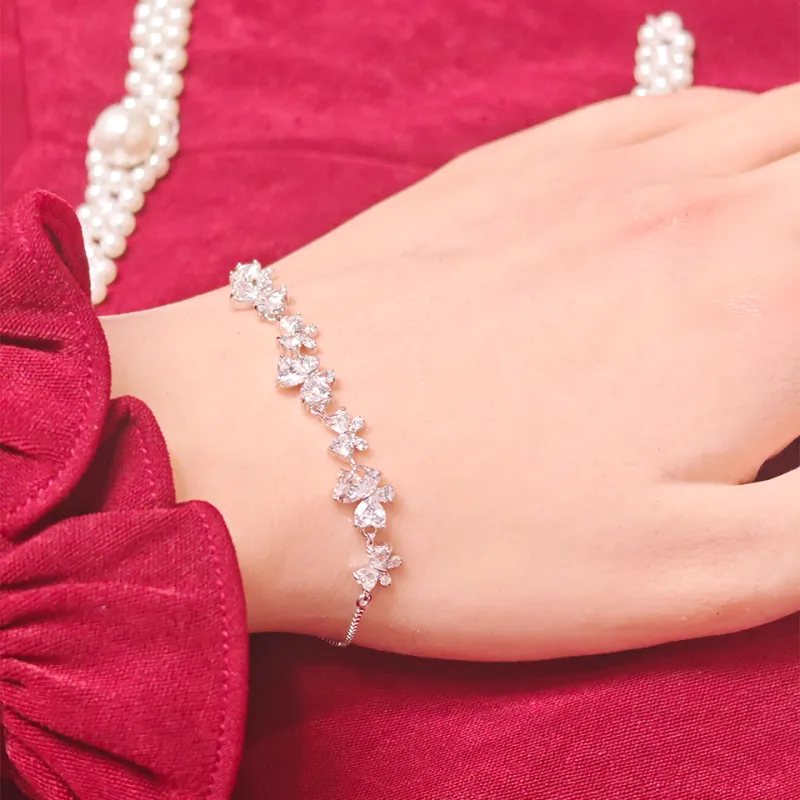 WANBAOYUANZHUBAO 925 Sterling Silver Bracelets Women's-3