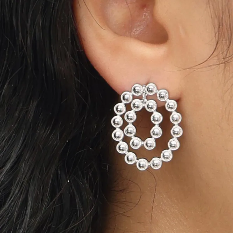 RSNY Gold Plated Copper Stud Earrings Women's-3