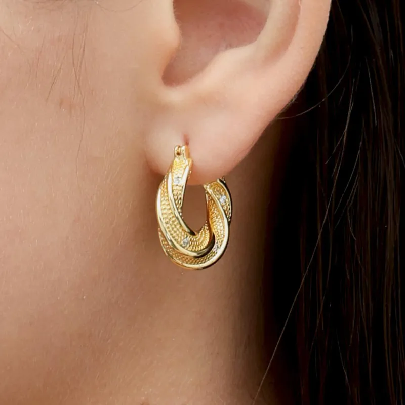 RSNY Gold Plated Copper Earrings Women's-4