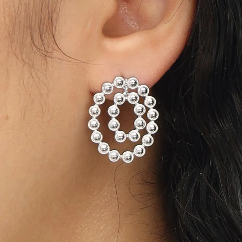 RSNY Gold Plated Copper Stud Earrings Women's-5