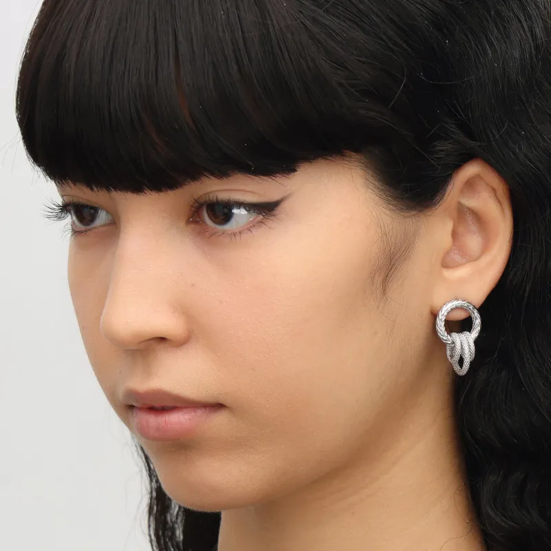 RSNY Gold Plated Copper Stud Earrings Women's-2