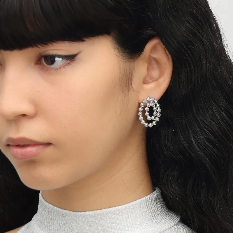RSNY Gold Plated Copper Stud Earrings Women's-2