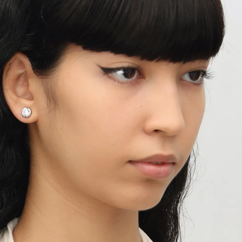 RSNY Gold Plated Copper Stud Earrings Women's-2