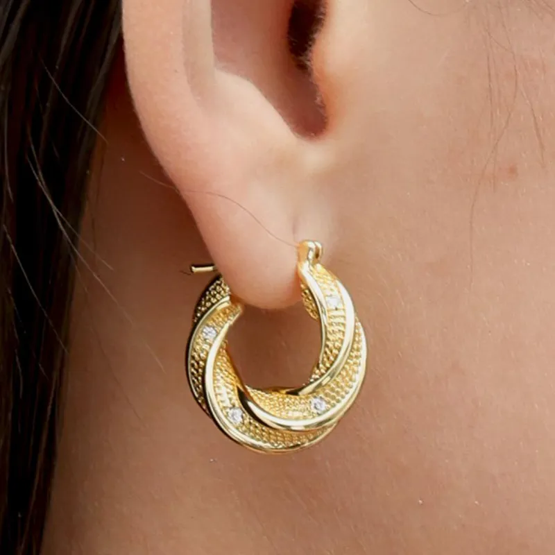 RSNY Gold Plated Copper Earrings Women's-3