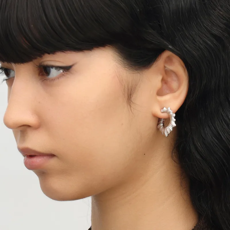 RSNY Gold Plated Copper Stud Earrings Women's-2