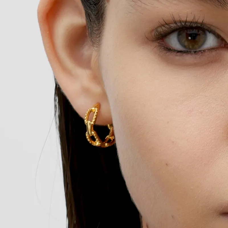 RSNY Gold Plated Copper Earrings Women's-2