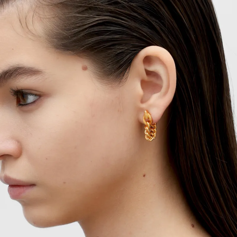 RSNY Gold Plated Copper Earrings Women's-3