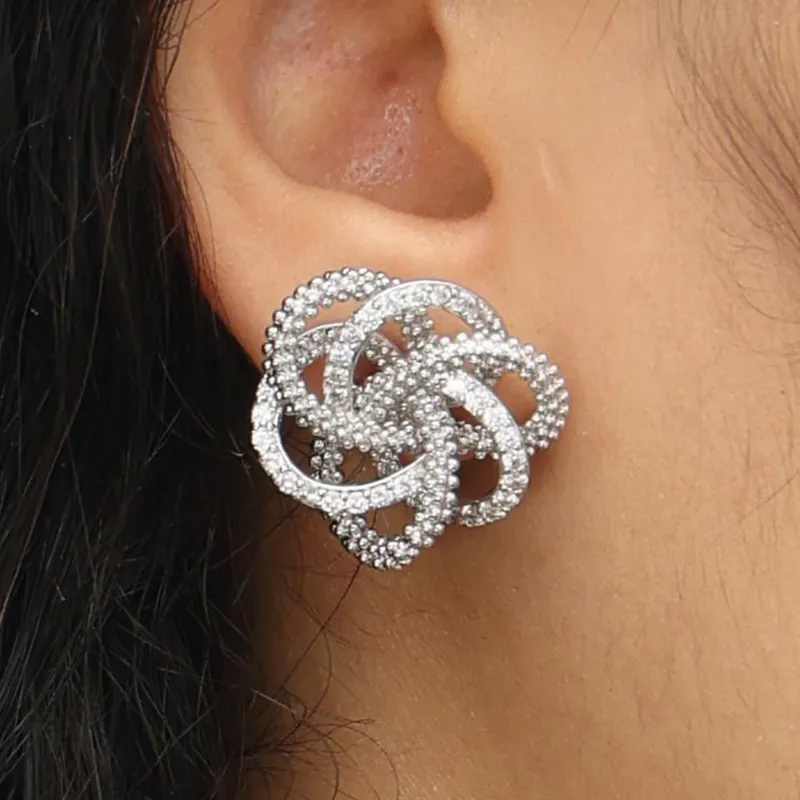RSNY Gold Plated Copper Stud Earrings Women's-5
