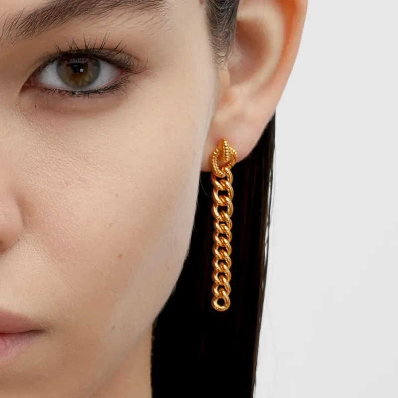 RSNY Gold Plated Copper Earrings Women's-4