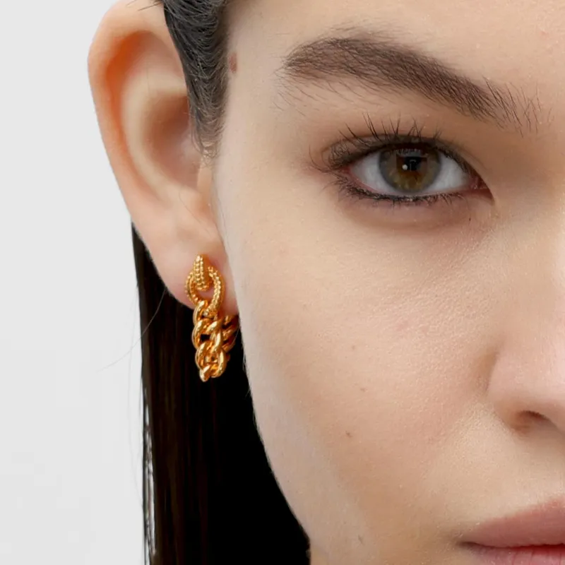RSNY Gold Plated Copper Earrings Women's-2