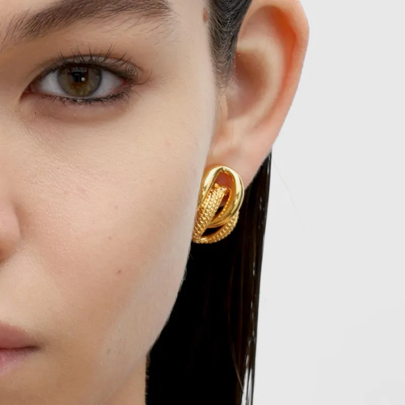 RSNY Gold Plated Copper Earrings Women's-1