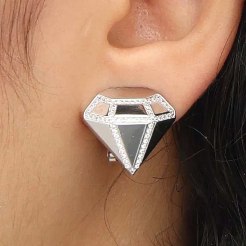 RSNY Gold Plated Copper Stud Earrings Women's-5