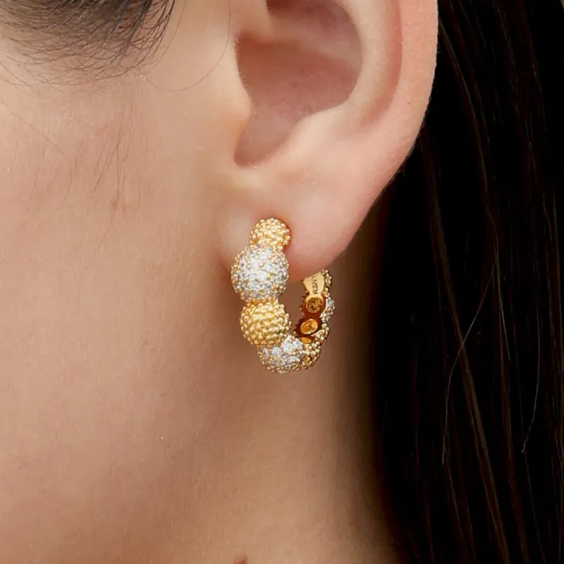 RSNY Gold Plated Copper Stud Earrings Women's-3