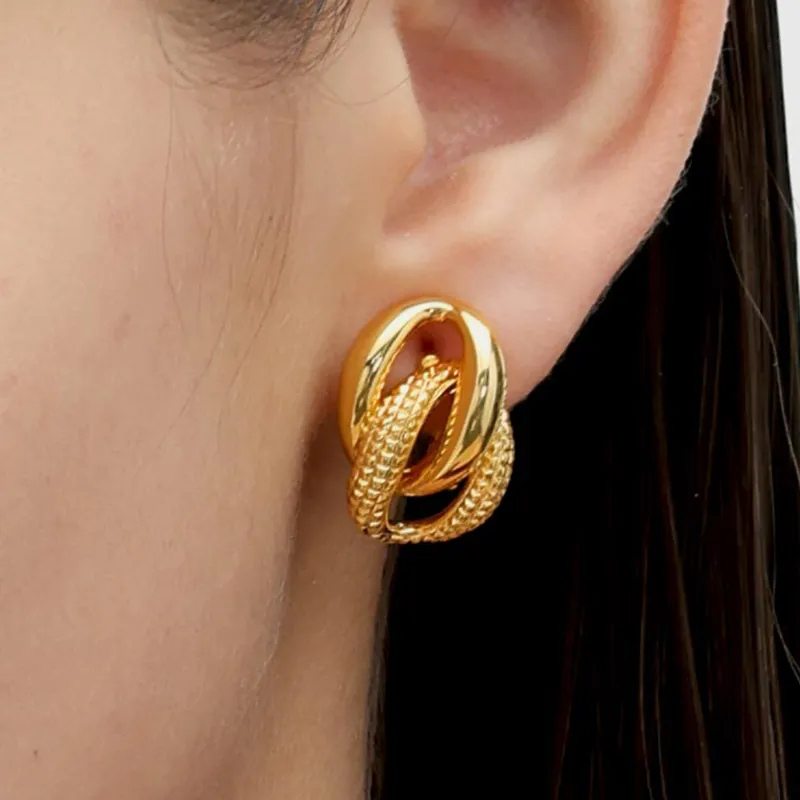 RSNY Gold Plated Copper Earrings Women's-4
