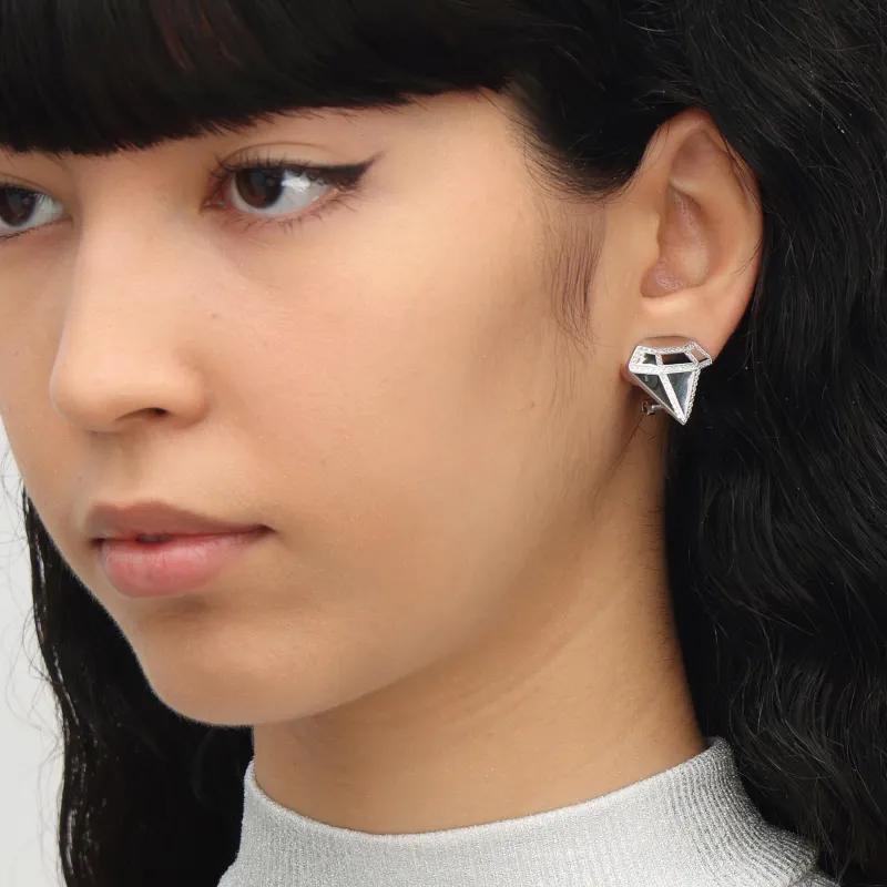 RSNY Gold Plated Copper Stud Earrings Women's-2