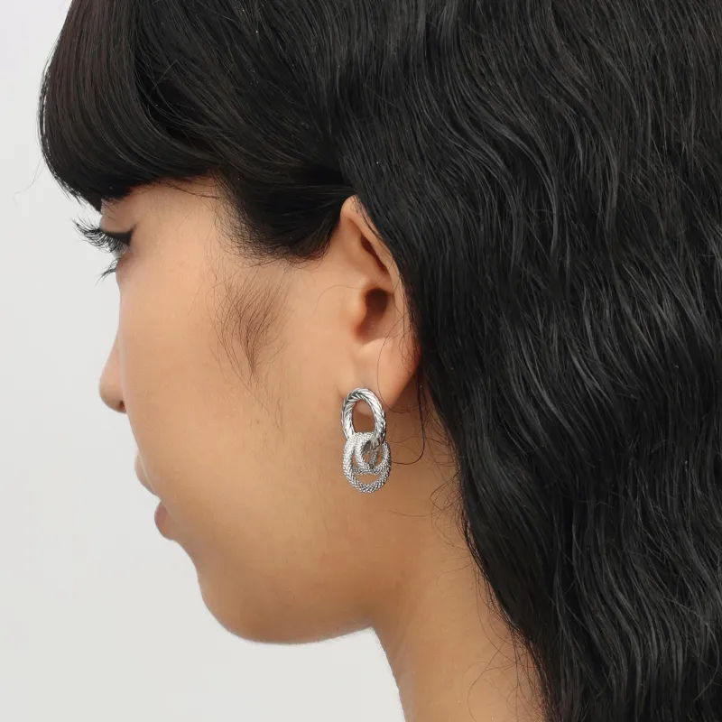 RSNY Gold Plated Copper Stud Earrings Women's-4