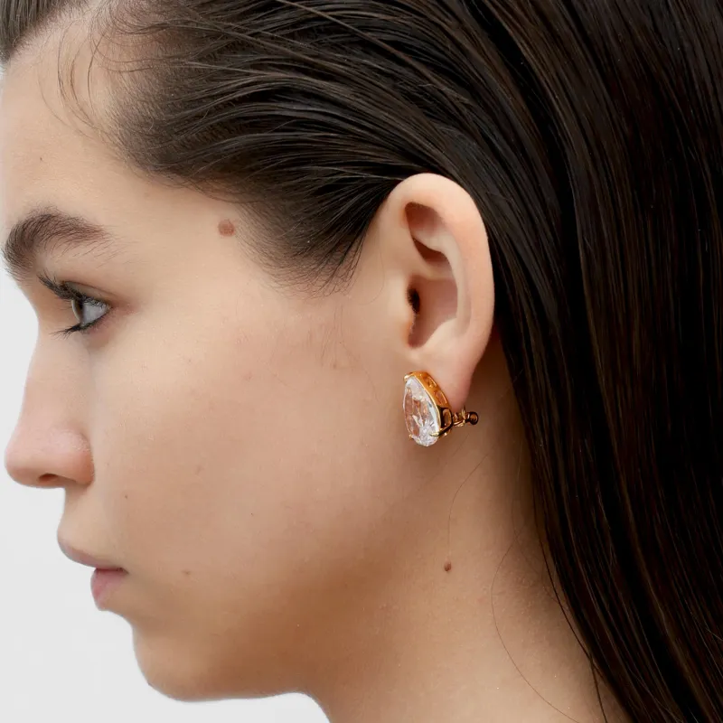 RSNY Gold Plated Copper Stud Earrings Women's-3